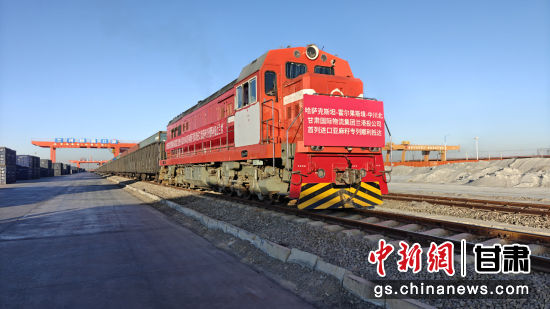 图为常态化运行的国际班列。甘肃物流集团供图 图为常态化运行的国际班列。甘肃物流集团供图