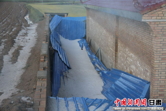 甘肃环县5乡镇遭遇冰雹天气 经济损失达千万元