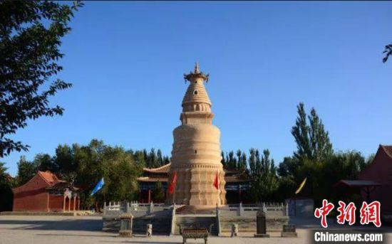 图为酒泉市金塔县塔院寺金塔风景图 金塔县人民检察院供图